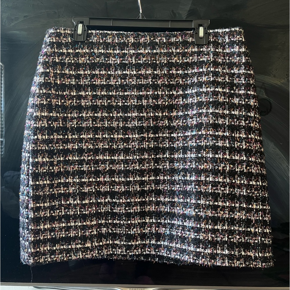 NWT Metallic Tweed Skirt
